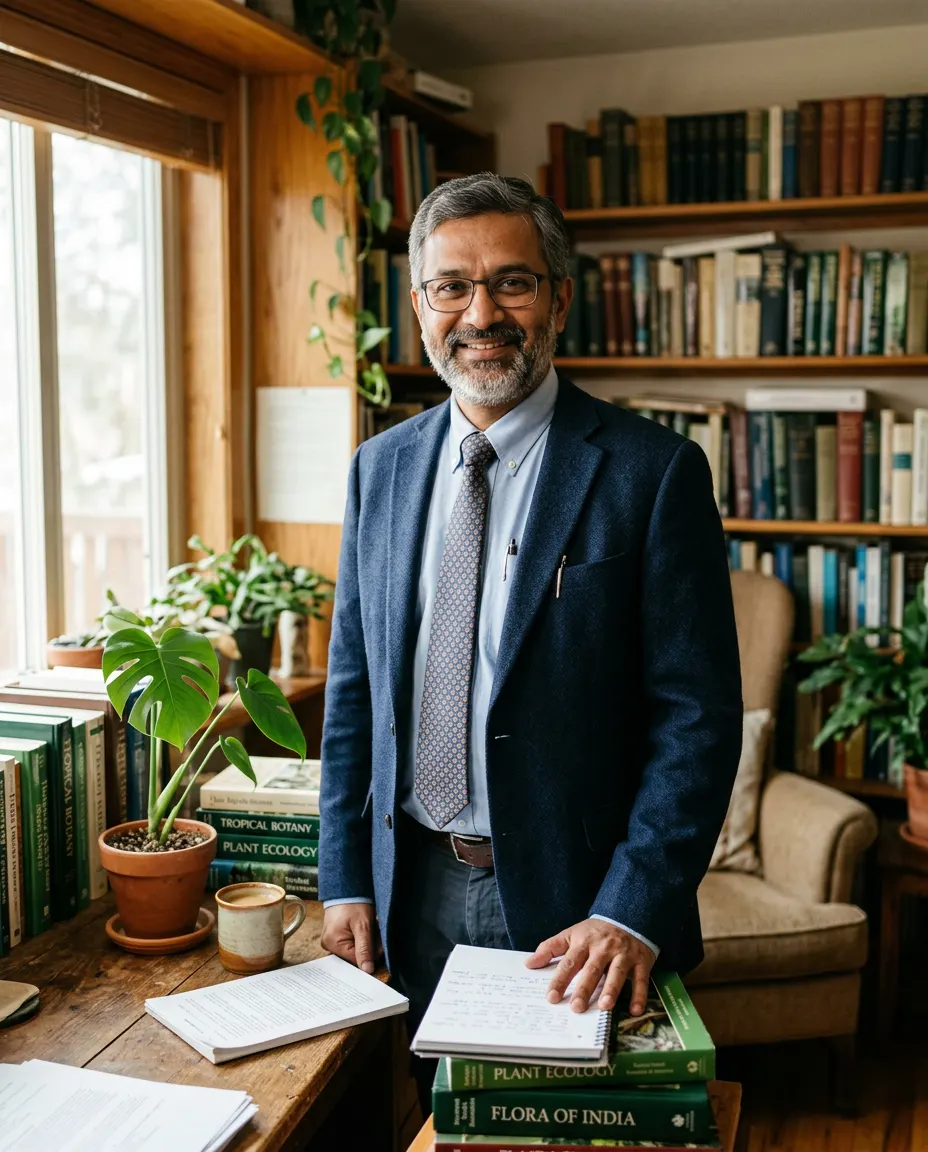 Portrait of Dr. Krish, botanist, AI educator and life coach in Kadapa